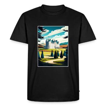 Blair Castle Ecosse Vintage Travel Poster WPA - T-shirt Premium bio Homme - noir - Devant - Nico (187cm)