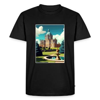 Château Howard Angleterre Vintage voyage affiche WPA - T-shirt Premium bio Homme - noir - Devant - Nico (187cm)