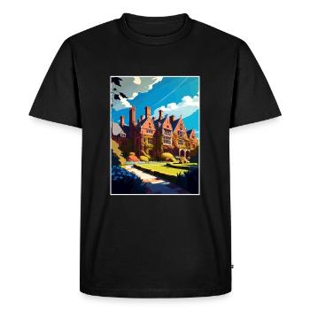 Chartwell Decoration Vintage Travel Poster WPA Art - Men's Premium Organic T-Shirt - black - Front - Nico (187cm)
