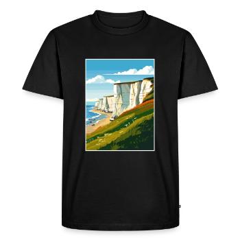 Sept sœurs Sussex Vintage voyage affiche WPA Art - T-shirt Premium bio Homme - noir - Devant - Nico (187cm)