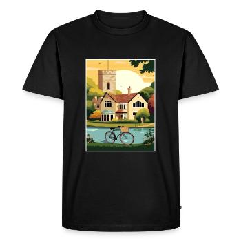 Cotswolds Angleterre Royaume-Uni Affiche de voyage vintage WPA Art - T-shirt Premium bio Homme - noir - Devant - Nico (187cm)