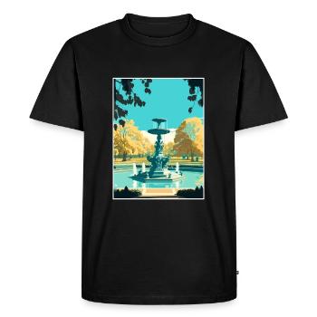 Regent S Park Londres Vintage voyage affiche WPA Art - T-shirt Premium bio Homme - noir - Devant - Nico (187cm)