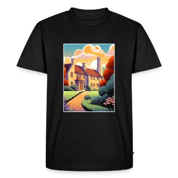 Cotswolds Angleterre Royaume-Uni Vintage voyage affiche WPA Art - T-shirt Premium bio Homme - noir - Devant - Nico (187cm)