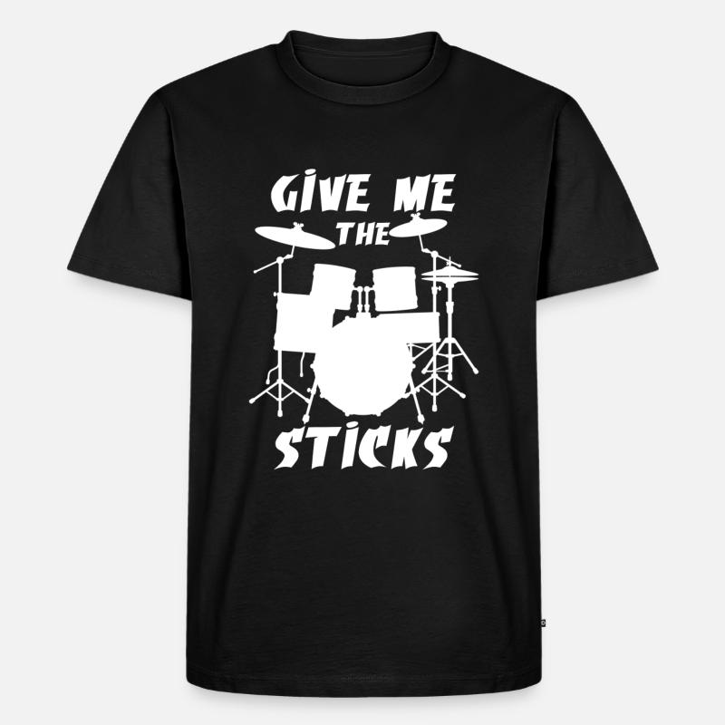 drummer - Männer Premium Bio T-Shirt - Schwarz