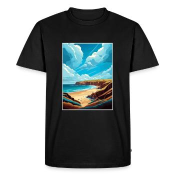 Point Reyes National Seashore Californie Souvenir - T-shirt Premium bio Homme - noir - Devant - Nico (187cm)