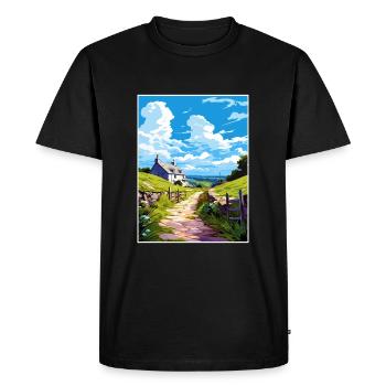St Neot Cornouailles Affiche de voyage vintage souvenir - T-shirt Premium bio Homme - noir - Devant - Nico (187cm)