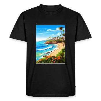 Laguna Beach Californie Vintage Travel Poster WPA - T-shirt Premium bio Homme - noir - Devant - Nico (187cm)
