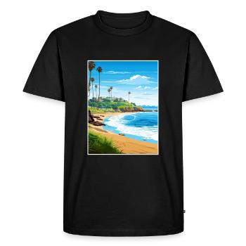 Laguna Beach Californie Vintage Travel Poster WPA - T-shirt Premium bio Homme - noir - Devant - Nico (187cm)