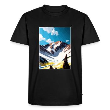 Arapahoe Basin Colorado Vintage voyage affiche WPA - T-shirt Premium bio Homme - noir - Devant - Nico (187cm)