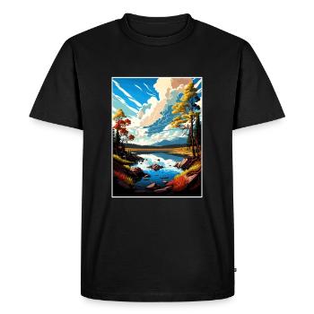Fool Hollow Lake Arizona Vintage Travel Poster WPA - Men's Premium Organic T-Shirt - black - Front - Nico (187cm)