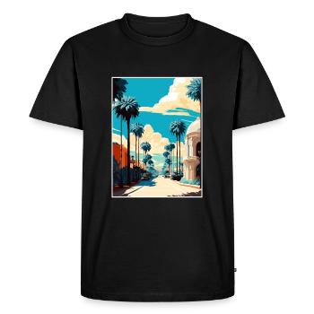 Beverly Hills Californie Vintage voyage affiche WPA - T-shirt Premium bio Homme - noir - Devant - Nico (187cm)