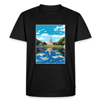 Ulysses S Grant Memorial Vintage Travel Poster WPA - Men's Premium Organic T-Shirt - black - Front - Nico (187cm)