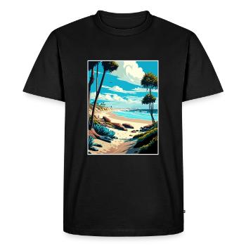 Affiche de voyage Vintage de Salt Creek Beach en Californie - T-shirt Premium bio Homme - noir - Devant - Nico (187cm)