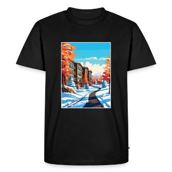 Seven Springs Resort Pennsylvanie affiche de voyage - T-shirt Premium bio Homme - noir - Devant - Nico (187cm)