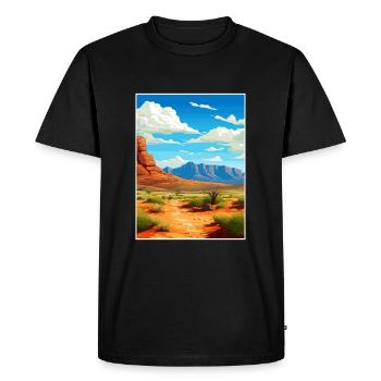Parc national des montagnes de Guadalupe affiche de voyage - T-shirt Premium bio Homme - noir - Devant - Nico (187cm)