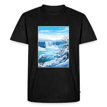 Niagara Falls État de New York Vintage affiche de voyage - T-shirt Premium bio Homme - noir - Devant - Nico (187cm)