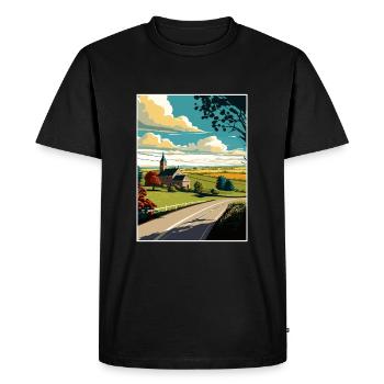 Affiche de voyage du comté de Lancaster en Pennsylvanie - T-shirt Premium bio Homme - noir - Devant - Nico (187cm)