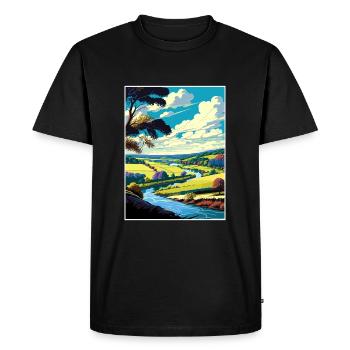 Brandywine Valley Pennsylvanie affiche de voyage - T-shirt Premium bio Homme - noir - Devant - Nico (187cm)