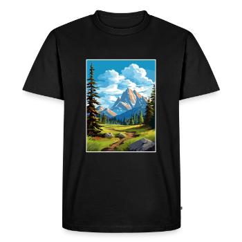 Parc national de Banff Canada Affiche de voyage Vintage - T-shirt Premium bio Homme - noir - Devant - Nico (187cm)