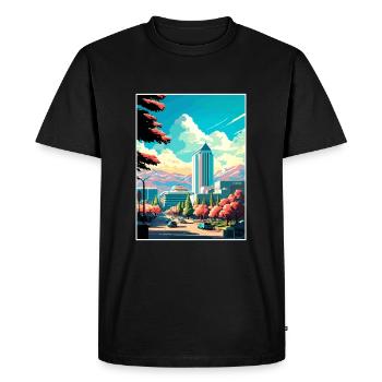 San Jose Californie Vintage voyage affiche Souvenir - T-shirt Premium bio Homme - noir - Devant - Nico (187cm)