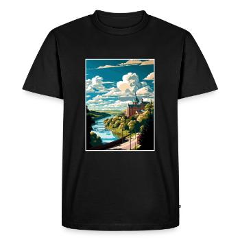Altoona Pennsylvanie Vintage voyage affiche WPA Art - T-shirt Premium bio Homme - noir - Devant - Nico (187cm)