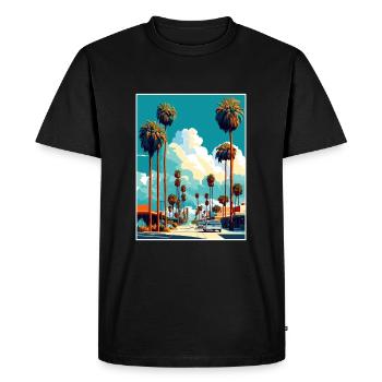 Santa Ana California Vintage Travel Poster WPA Art - Men's Premium Organic T-Shirt - black - Front - Nico (187cm)