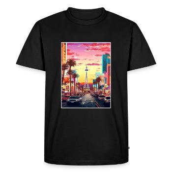 Las Vegas Nevada Vintage voyage affiche Souvenir - T-shirt Premium bio Homme - noir - Devant - Nico (187cm)