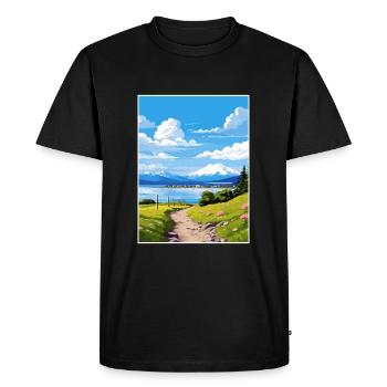 Homer Alaska Vintage voyage affiche WPA Souvenir - T-shirt Premium bio Homme - noir - Devant - Nico (187cm)