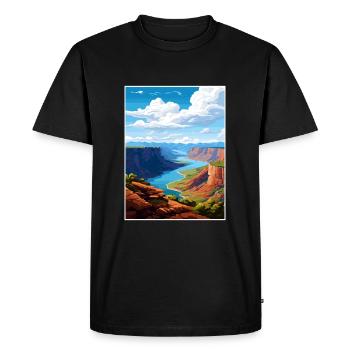 Flaming Gorge Utah Vintage Travel Poster Souvenir - Men's Premium Organic T-Shirt - black - Front - Nico (187cm)