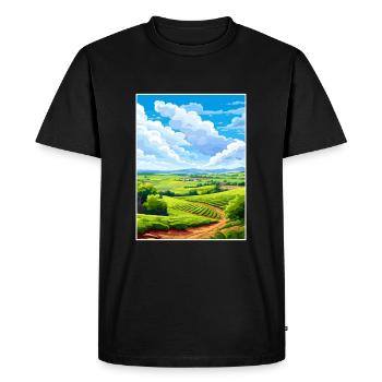 Barossa Valley Australie Vintage voyage affiche WPA - T-shirt Premium bio Homme - noir - Devant - Nico (187cm)