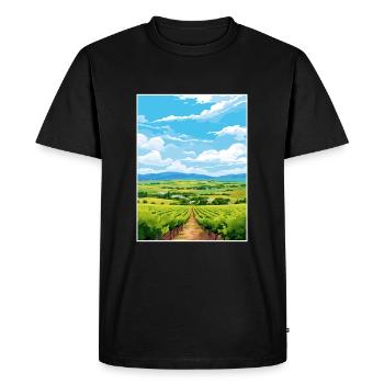 Yarra Valley Australie Vintage voyage affiche WPA - T-shirt Premium bio Homme - noir - Devant - Nico (187cm)