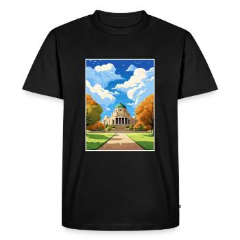 Mémorial de guerre Australie Vintage Travel Poster WPA - T-shirt Premium bio Homme - noir - Devant - Nico (187cm)