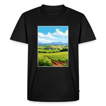 Yarra Valley Australie Vintage voyage affiche WPA - T-shirt Premium bio Homme - noir - Devant - Nico (187cm)