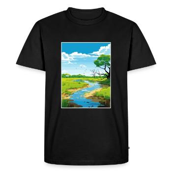 Parc national de Palo Verde Costa Rica affiche de voyage - T-shirt Premium bio Homme - noir - Devant - Nico (187cm)
