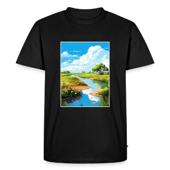 Parc national de Palo Verde Costa Rica affiche de voyage - T-shirt Premium bio Homme - noir - Devant - Nico (187cm)