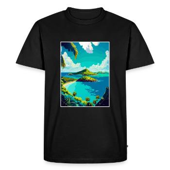 Saint-Vincent-et-les-Grenadines Voyage dans les Caraïbes - T-shirt Premium bio Homme - noir - Devant - Nico (187cm)
