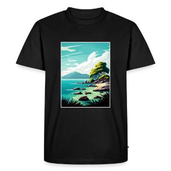Cairns Australie Vintage voyage affiche Souvenir - T-shirt Premium bio Homme - noir - Devant - Nico (187cm)