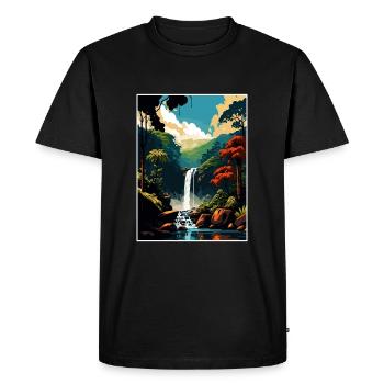 Daintree Australie Vintage voyage affiche Souvenir - T-shirt Premium bio Homme - noir - Devant - Nico (187cm)