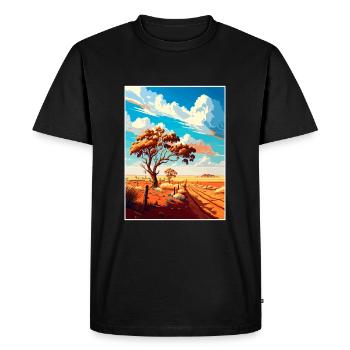 Outback Au Australie Vintage voyage affiche WPA Art - T-shirt Premium bio Homme - noir - Devant - Nico (187cm)