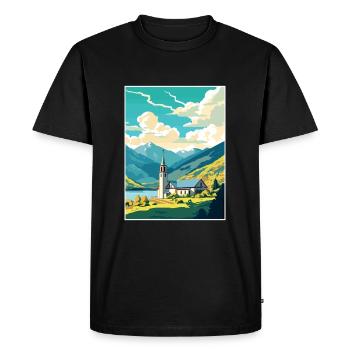 San Martin De Los Andes Vintage voyage affiche WPA - T-shirt Premium bio Homme - noir - Devant - Nico (187cm)
