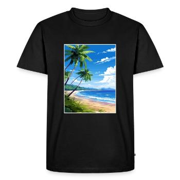 Péninsule d’Osa Costa Rica Vintage voyage affiche WPA - T-shirt Premium bio Homme - noir - Devant - Nico (187cm)