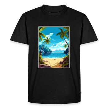 Îles Caïmans Caraïbes Vintage Travel Poster WPA - T-shirt Premium bio Homme - noir - Devant - Nico (187cm)