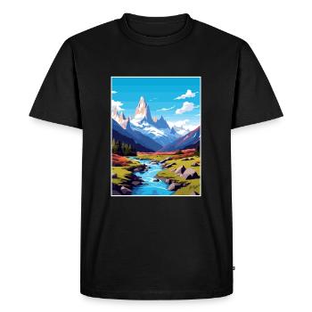 Neuquen Décoration Vintage Affiche de Voyage - T-shirt Premium bio Homme - noir - Devant - Nico (187cm)
