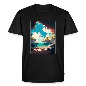 Affiche de voyage de décoration de la péninsule du Yucantan - T-shirt Premium bio Homme - noir - Devant - Nico (187cm)
