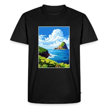 Fernando De Noronha Brésil Poste Affiche de voyage - T-shirt Premium bio Homme - noir - Devant - Nico (187cm)