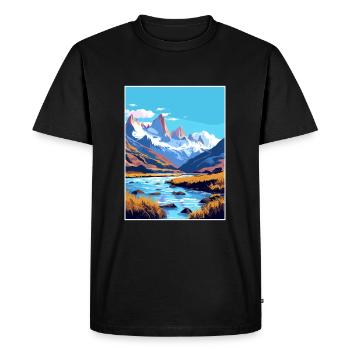 Decoration Vintage Travel Poster WPA Art - Men's Premium Organic T-Shirt - black - Front - Nico (187cm)