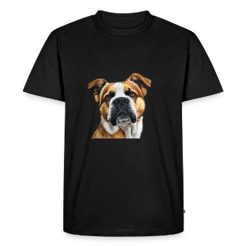 Chien - T-shirt Premium bio Homme - noir - Devant - Nico (187cm)