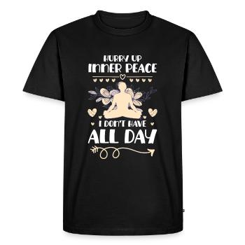 Yoga Healing Namaste Mindfulness - Men's Premium Organic T-Shirt - black - Front - Nico (187cm)