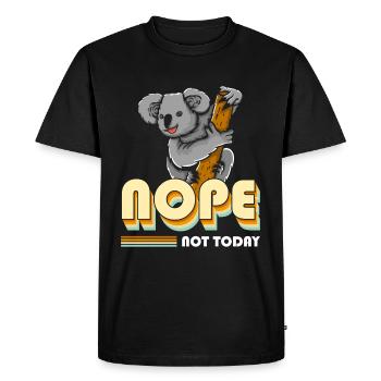 Eucalyptus Animal Australie - T-shirt Premium bio Homme - noir - Devant - Nico (187cm)
