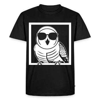 Funny Bird Wearing Sunglasses Cool Bourke's Parak - Men's Premium Organic T-Shirt - black - Front - Nico (187cm)